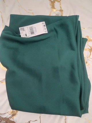 Vestido largo verde escotado Talla S