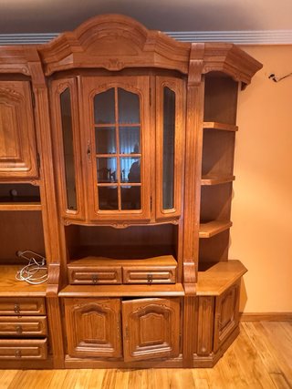 Vitrina- muebles de salón de roble de ebansteria