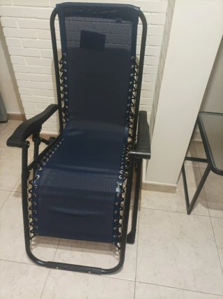 2 Poltrone Reclinabili in Tessuto Nero