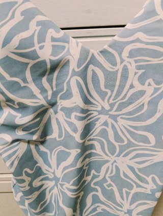 Bañador Hípercor Talla 38 Azul y Blanco