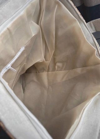 Saco de tela com estampa de girassóis