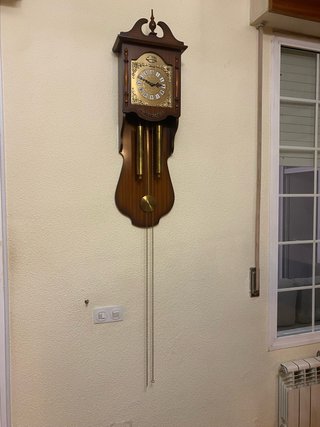 Reloj de péndulo antiguo madera