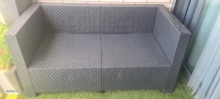 Conjunto Muebles Terraza Ratán Negro