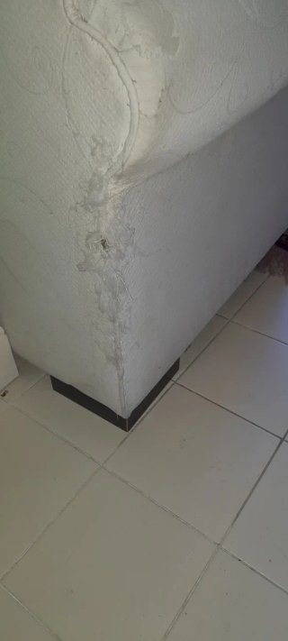 Sofá de 2 plazas blanco tela