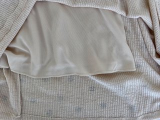 Vestido canalé beige largo de tirantes con forro