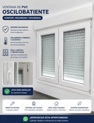 Ventana PVC Insonorizada con Mosquitera