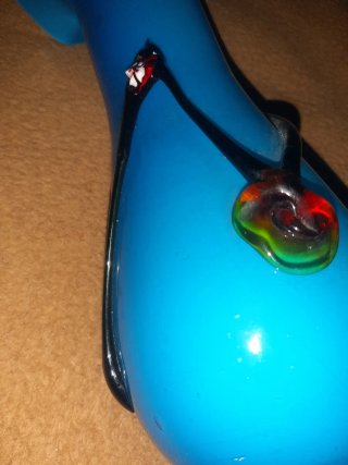 Vaso Murano Blu in Cristallo