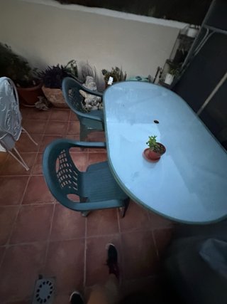 Seis Sillas de Jardín Plástico Verde