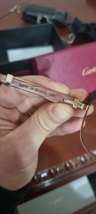 Gafas Cartier Madera y Oro