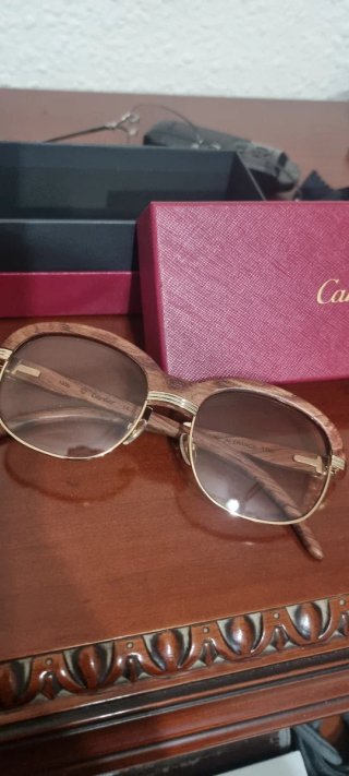 Gafas Cartier Madera y Oro