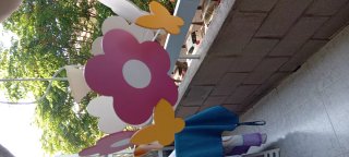 Lámpara infantil flor y mariposas
