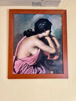 Cuadro óleo mujer de espaldas