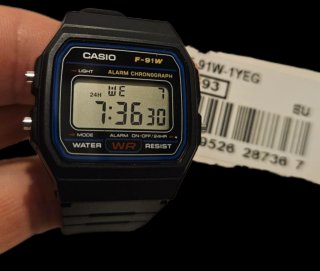 Reloj Casio F-91W Negro