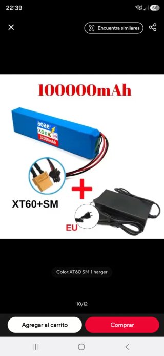 Batería Patinete Eléctrico o bicicleta 36V 100Ah