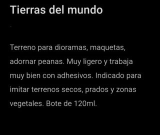 Tierras para Dioramas Tierra Sur Europa