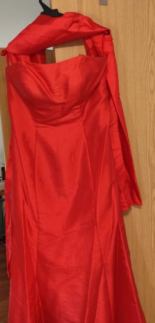 Vestido Fiesta Largo Rojo Pepa Recasens + Chal