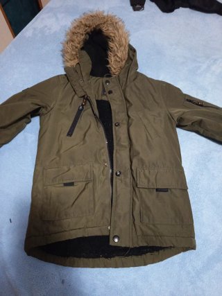 Chaqueta niño verde con capucha Talla 5/6