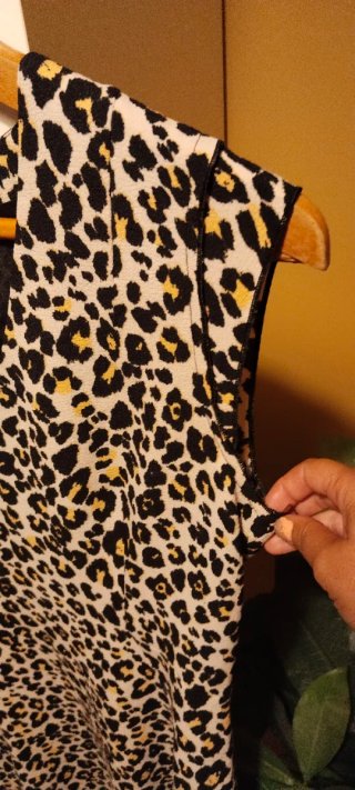Vestido H&M Estampado Leopardo T.42