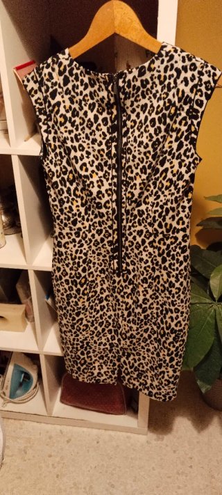 Vestido H&M Estampado Leopardo T.42