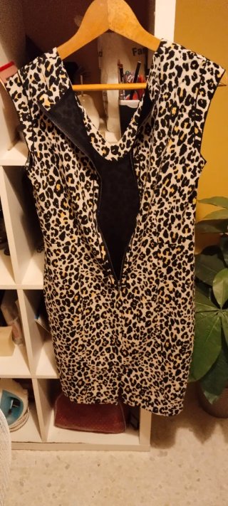 Vestido H&M Estampado Leopardo T.42