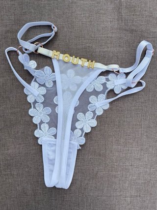 Braguita encaje flores blanca talla única sexy25