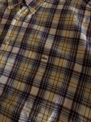 Camisa Lacoste cuadros manga corta