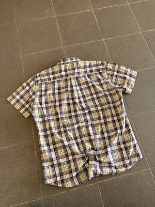Camisa Lacoste cuadros manga corta