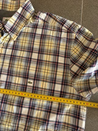 Camisa Lacoste cuadros manga corta