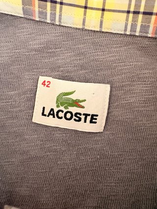 Camisa Lacoste cuadros manga corta