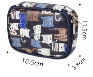 Joyero organizador pequeño estampado gatos