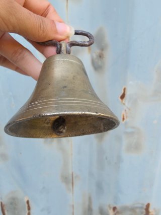 Campana antigua de bronce + Herraduras