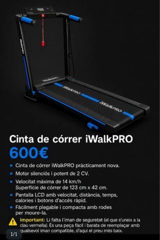 Cinta de correr iWalkPRO