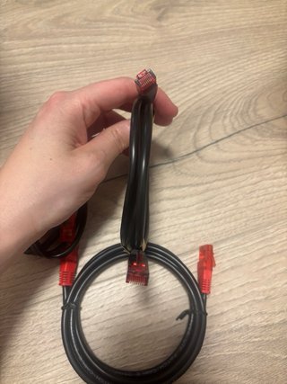 5 Cables de Red Ethernet Cat 6 Negros