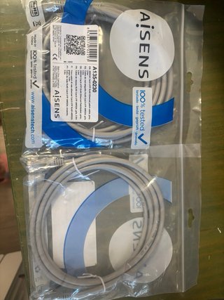 5 Cables de Red Ethernet Cat 6 Negros