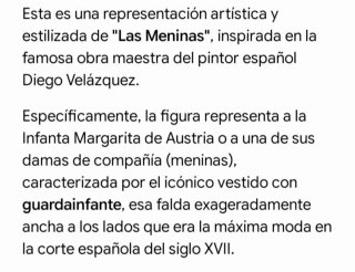 Cuadro/arte decorativo mujer dorada Menina.