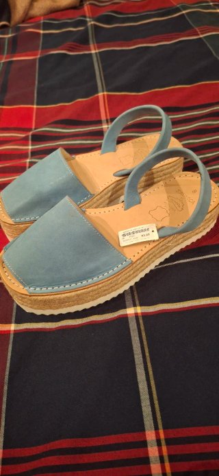 Avarca Sandalias Azul/Beige Talla 38
