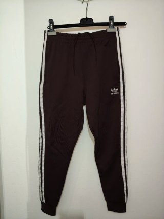 Chándal Adidas Granate con Rayas Blancas