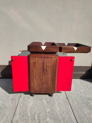 Mobiletto bar anni 50 legno e plastica