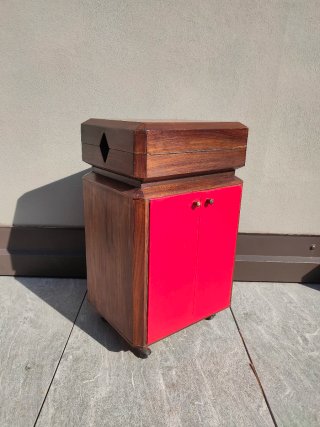 Mobiletto bar anni 50 legno e plastica
