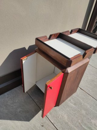 Mobiletto bar anni 50 legno e plastica