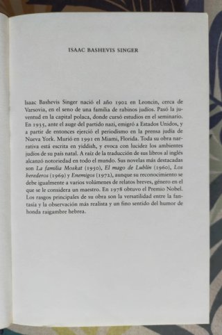 La familia Moskat. Isaac Bashevis Singer.