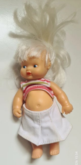 Muñeca Barriguitas pelo blanco