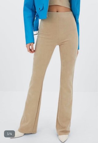 Pantalón campana beige