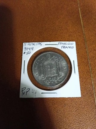 5 Pesetas Franco 1949 Estrellas *19 *50