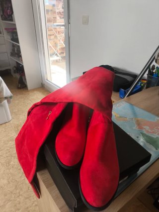Botas altas rojas