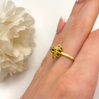 Anillo de oro 18kt con diamante