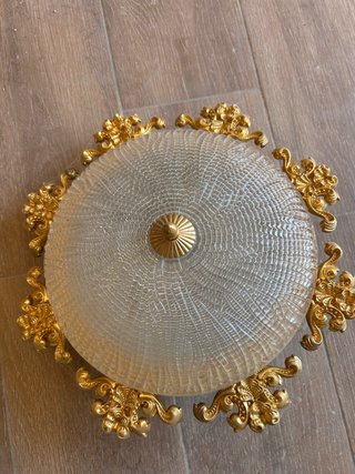 Plafón antiguo dorado y cristal