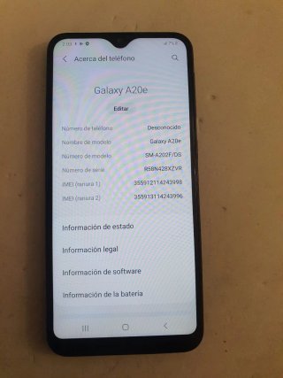 Samsung Galaxy A20e Negro