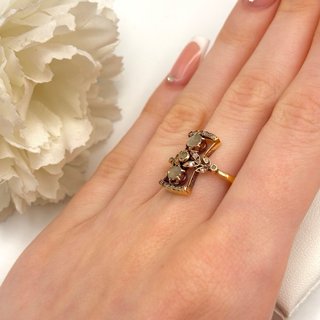Anillo oro 18kt con diamantes