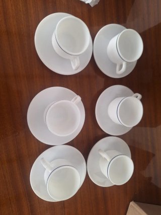 Juego de 6 tazas de porcelana